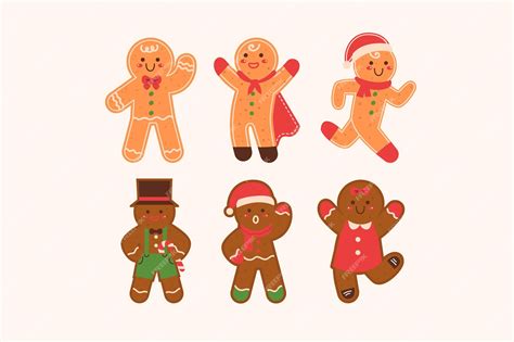 Premium Vector Christmas Gingerbread Character Illustration