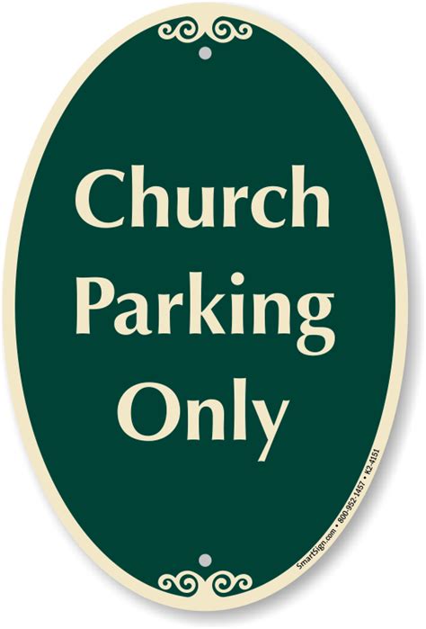 Church Parking Sign