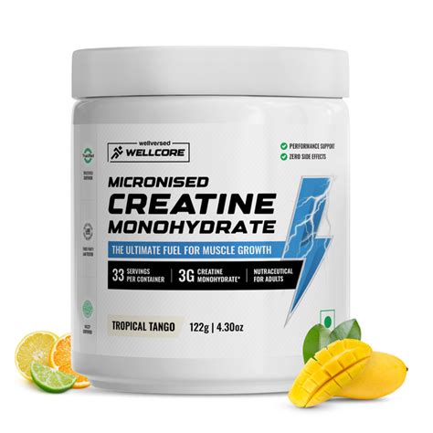 Wellcore Pure Micronised Creatine Monohydrate 122g 33 Servings — Wellversed