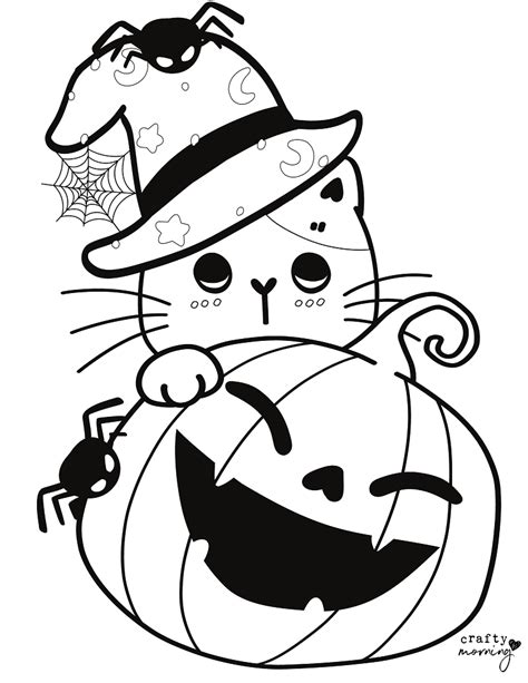 Halloween Cat Coloring Pages (Free Printables) - Crafty Morning