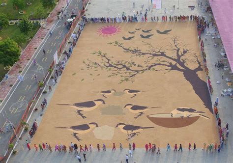 Largest Birds Nurturing Mosaic For Welfare Of Birds Dera Sacha Sauda