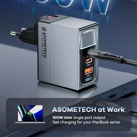 Asometech W Gan Charger Pd W W Pps Display Portable