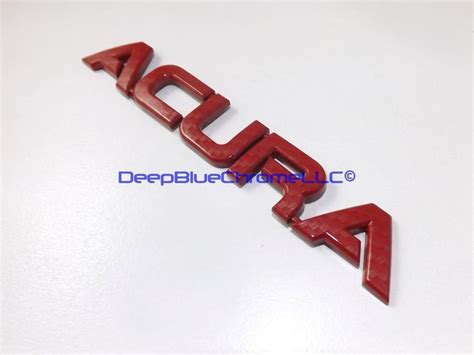 Acura Rsx Type S Red Carbon Fiber Emblem Tl Tsx Rl Badge Oem Etsy