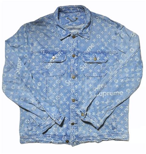 Louis Vuitton X Supreme Denim Jacket Men S Fashion Coats Jackets And