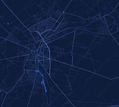 Skierniewice Dark Blue Vector Map Boundless Maps