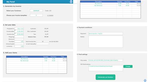 Invoice Generator - Tracker - Dashboard | Excel & Google Sheet Template