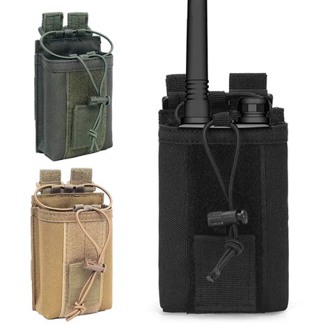 Outdoor Pouch Tactical Molle Radio Walkie Talkie Pouch Waist Bag Holder