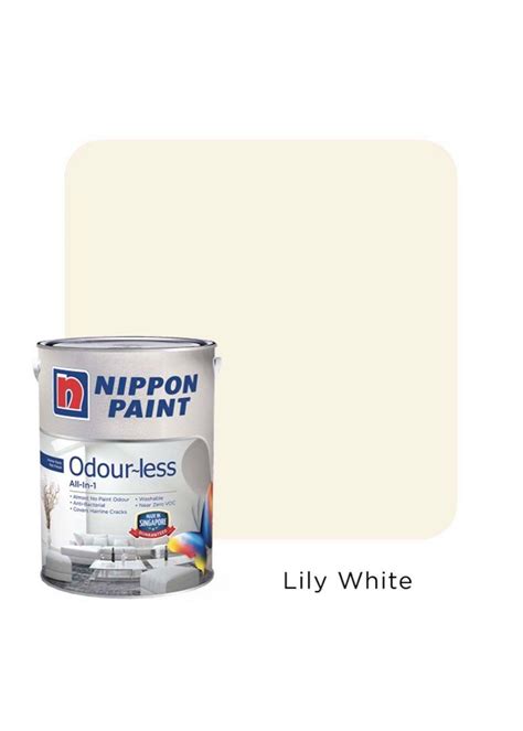 L Nippon Paint Odourless All In One Lily White Furniture Home