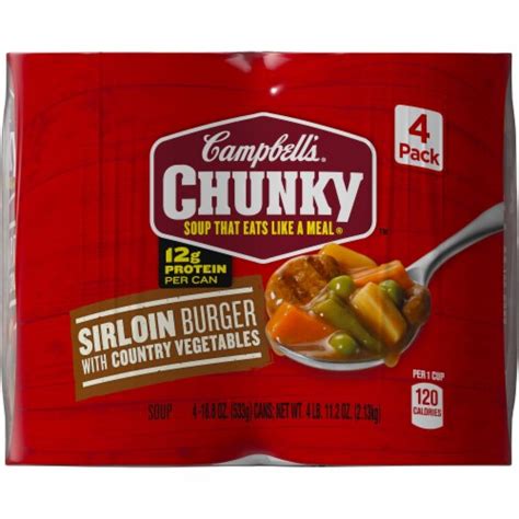 Campbells Chunky Soup Sirloin Burger With Country Vegetable Beef