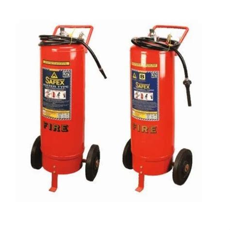 Safex Ltr Foam Co Trolley Mounted Fire Extinguisher Capacity