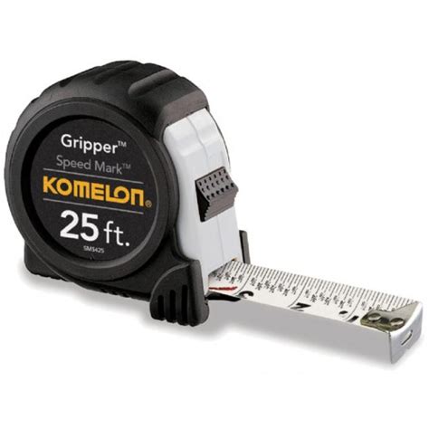 Komelon USA SM5425 25' Speed Mark Tape Measure Gripper Acrylic Coated ...