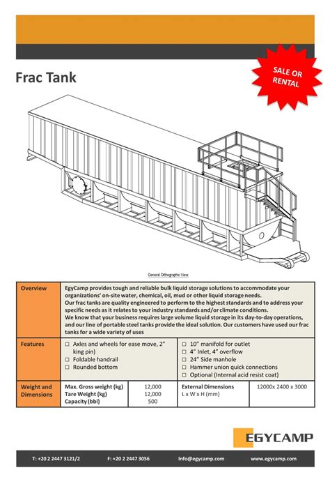 Oil field Tanks: Frac Tank | EGYCAMP