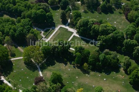 Luftbild M Nchen Parkanlage Des Luitpoldpark Im Ortsteil Schwabing