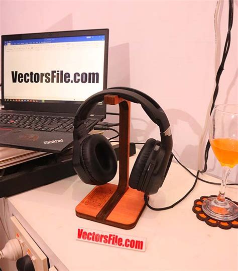 Laser Cut Wooden Headphone Stand For Gamers Pubg Headphone Holder Stand Vector File Vectors File