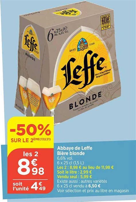 Promo Abbaye De Leffe Bière Blonde chez Atac iCatalogue fr