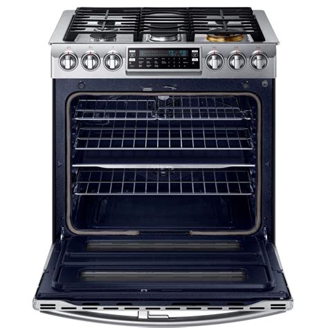 Samsung Flex Duo 5.8 cu. ft. Slide-In Double Oven Gas Range with Self ...