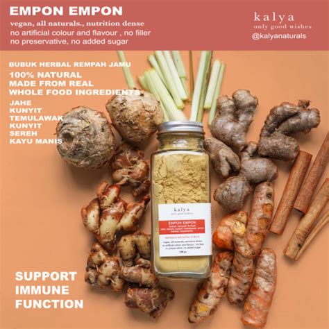 Jual Empon Empon Bubuk Herbal Rempah Jamu Jahe Kunyit Temulawak Sereh