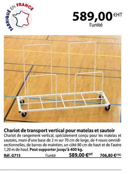 Promo Chariot De Transport Vertical Pour Matelas Et Sautoir Chez Casal