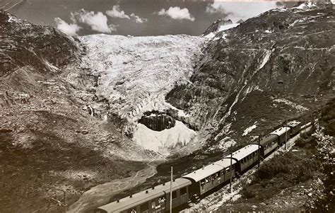 1963 Foto AK Furka Oberalpbahn B Gletsch U Rhonegletscher Kaufen