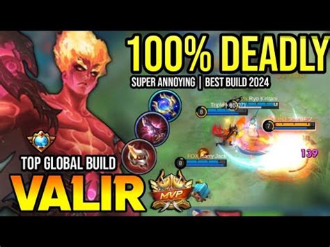 VALIR BEST BUILD 2024 TOP GLOBAL VALIR GAMEPLAY MOBILE LEGENDS