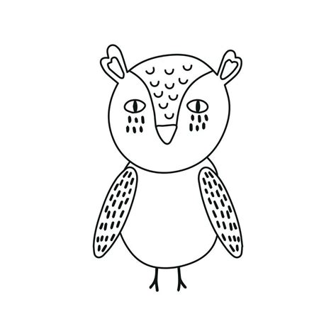 Cute cartoon owl coloring book for children. 27505121 Vector Art at ...