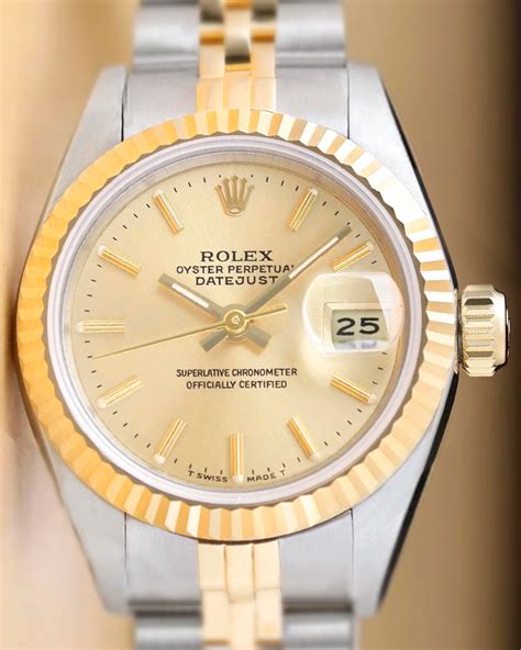 Rolex Lady Datejust 26mm Champagne Dial Two Tone Jubilee 69173 Grailzee