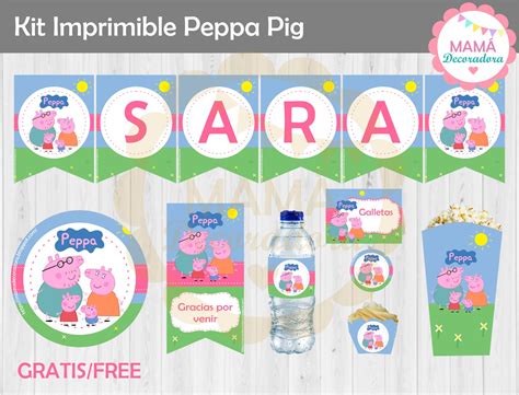 Mamá Decoradora Kit imprimible de Peppa Pig