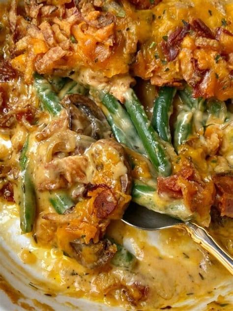 Cheesy Loaded Green Bean Casserole My Casual Pantry