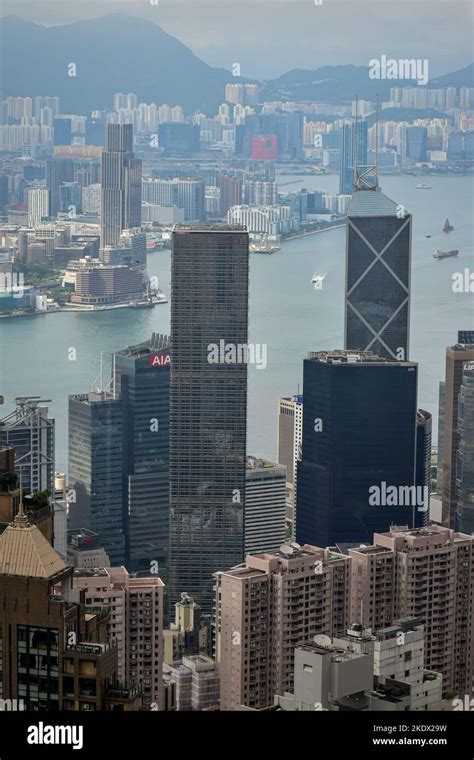 Hong Kong City View From Peak Stock Photo Alamy