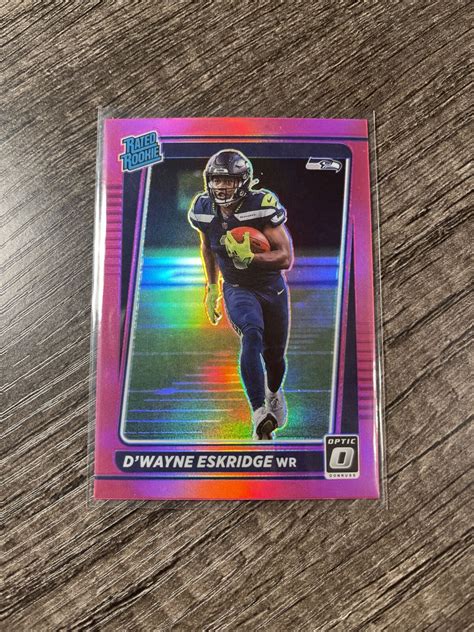 2021 Donruss Optic Rated Rookie D Wayne Eskridge Pink Holo Prizm 219