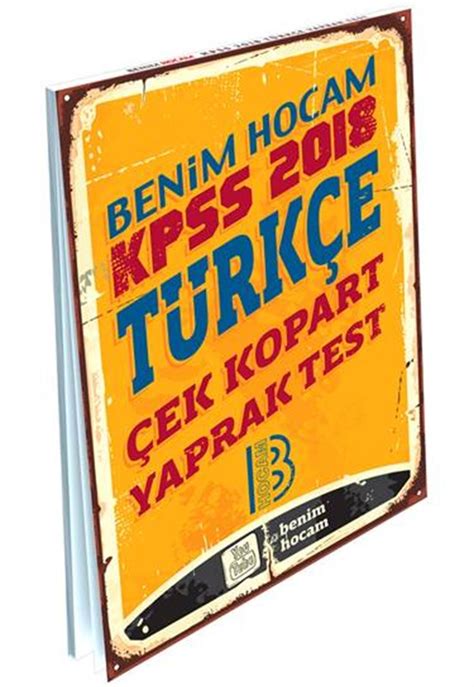 Benim Hocam Kpss T Rk E Ek Kopart Yaprak Test