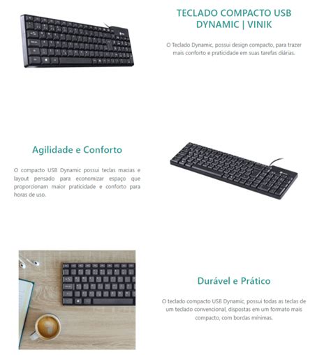 Teclado Vinik Compacto Dynamic Dt150 Usb Preto — Hardstore Informática Loja De Informática E