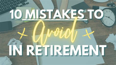 10 Mistakes To Avoid In Retirement Oak Harvest Financial Group