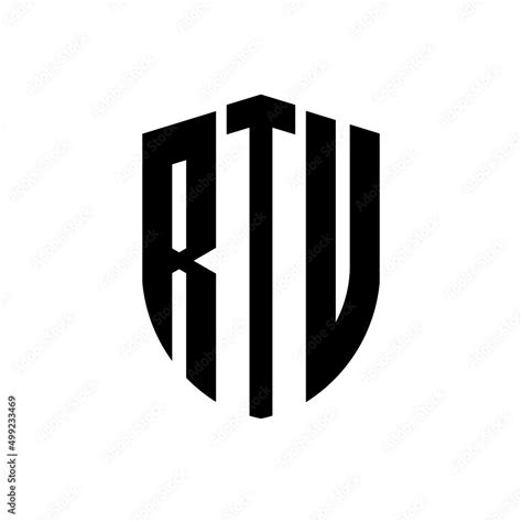 RTV letter logo design. RTV modern letter logo with black background. RTV creative letter logo ...