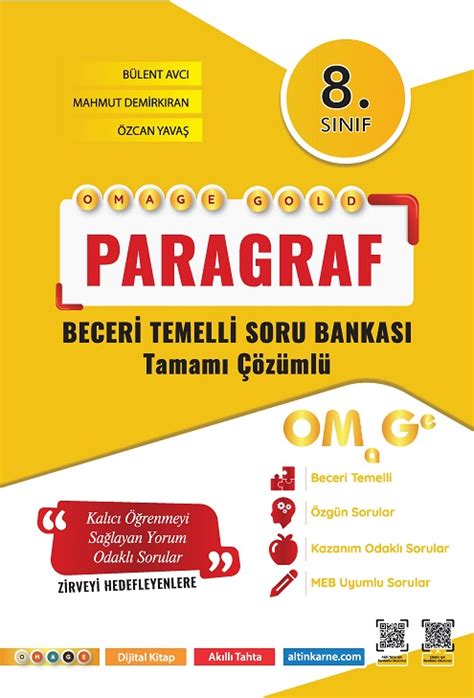 8 SINIF OMAGE GOLD PARAGRAF SORU BANKASI kitap dökümanları Altın Karne