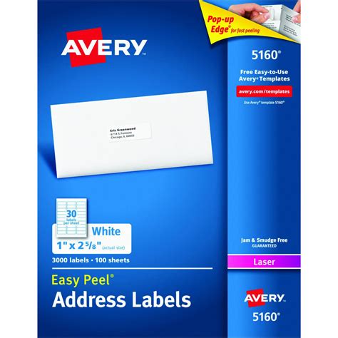 30 Avery Label Template 22825