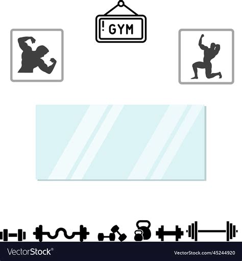 Gym equipment Royalty Free Vector Image - VectorStock