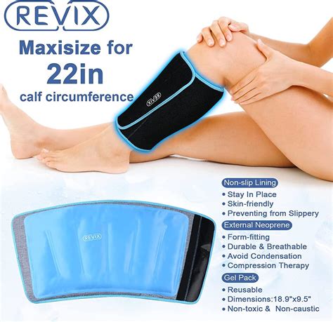 REVIX XL Shin Splint Ice Pack Reusable Gel Cold Pack For Calf And