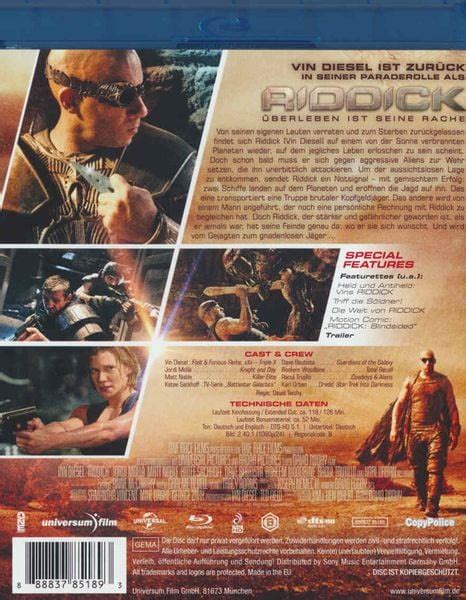 Riddick Berleben Ist Seine Rache Extended Cut Von David N Twohy