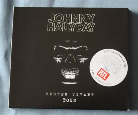 JOHNNY HALLYDAY RESTER Vivant Tour 2CD Digipack Edition Luxe EUR 12