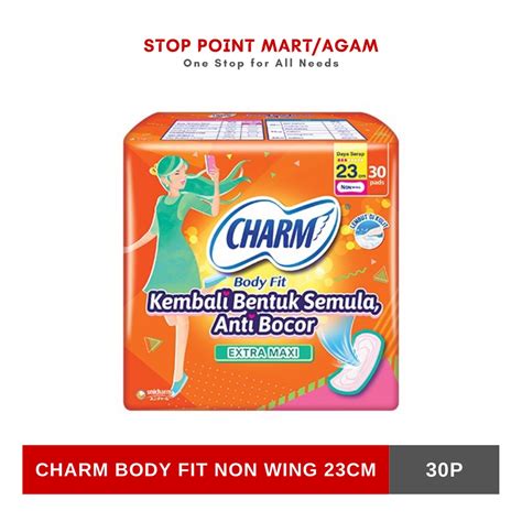 Jual Charm Body Fit Pembalut Extra Maxi Non Wing 23cm 30P Shopee