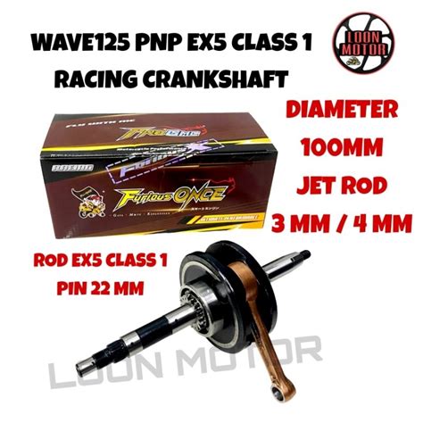 WAVE125 PNP EX5 CLASS 1 RACING CRANKSHAFT PIN 22MM V2 JET ROD 3MM 4MM