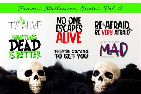 Famous Halloween Movie Quotes Vol. 2 Graphic by Nirvana Castaway · Creative Fabrica