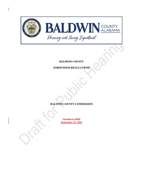 Fillable Online Fillable Online Baldwin County Subdivision Regulations