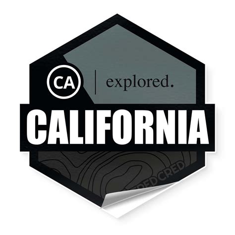 Sticker California State Tred Cred