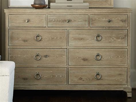 Bernhardt Rustic Patina Sand Nine Drawer Double Dresser Bh387042