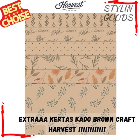 Jual Extra Tambahan Bungkus Kertas Kado Harvest Original Wrapping