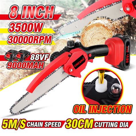 Onevan W Inch Electric Saw Cordless Rechargeable Chainsaw Oil