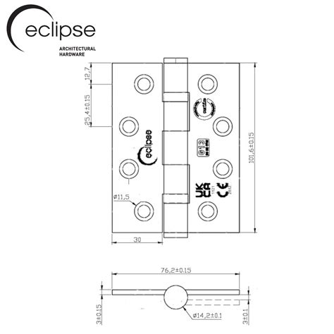 Grade 13 Ball Bearing Hinge 7 Finishes Eclipse