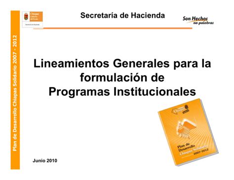 Lineamientos Generales Para La Formulaci N De Programas